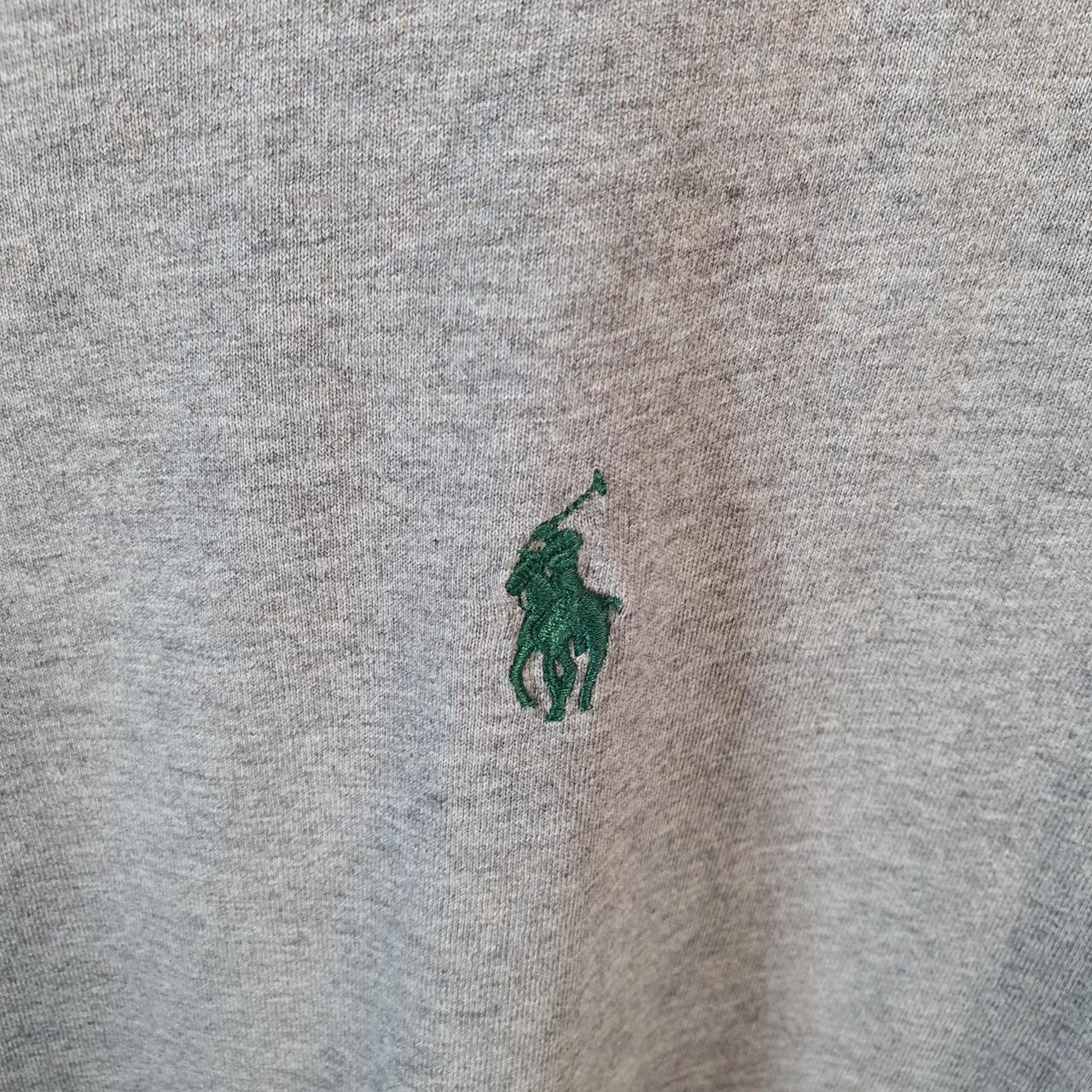 Vintage Ralph Lauren Polo T Shirt Men’s XL Grey Embroidered Pony Classic Fit C9092