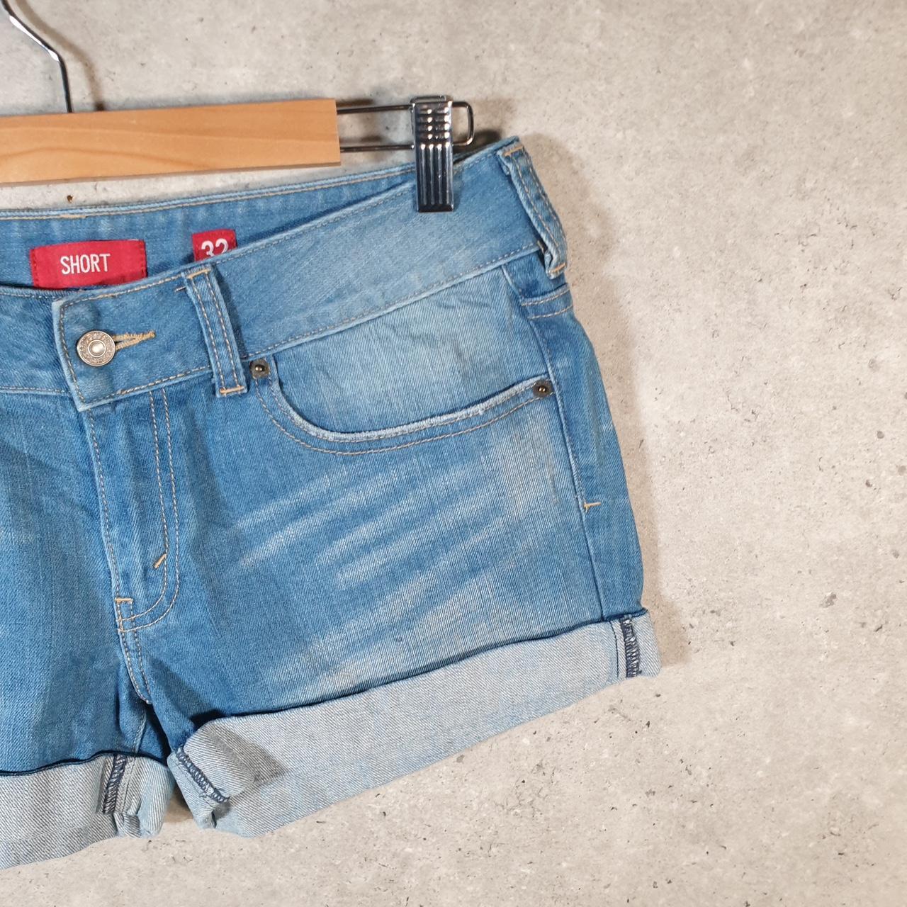 Vintage Levi’s Cut Off Baggy Shorts Jorts Cargo Womens W32 Blue Relaxed Denim