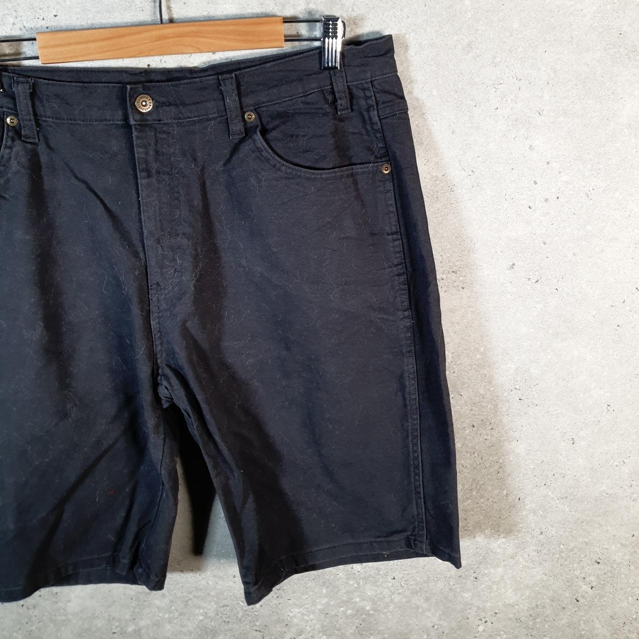 Vintage Dickies Baggy Chino Shorts Jorts Cargo Mens W36 Black Regular Fit