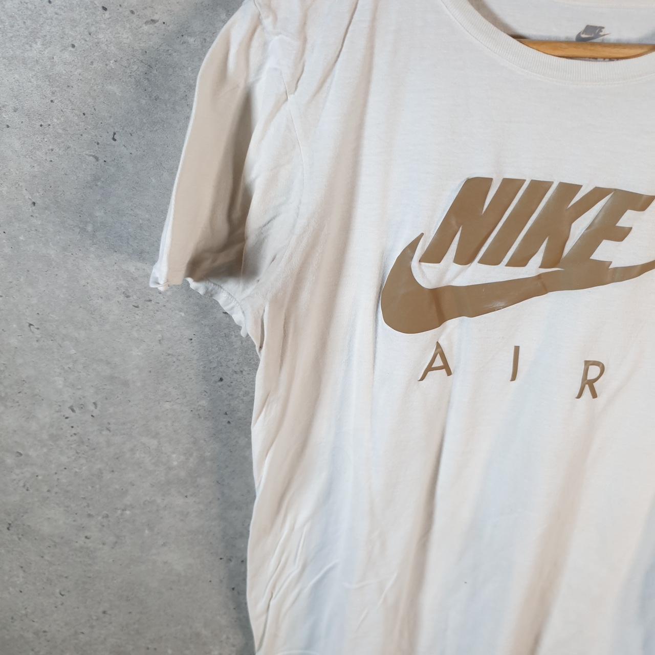 Vintage Nike Air Spellout T Shirt Mens Small White Logo Swoosh Athletic