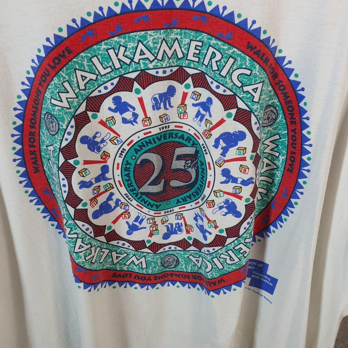 Vintage Murinas Best Walk America 1995 USA Single Stitch T Shirt Men’s 2XL White