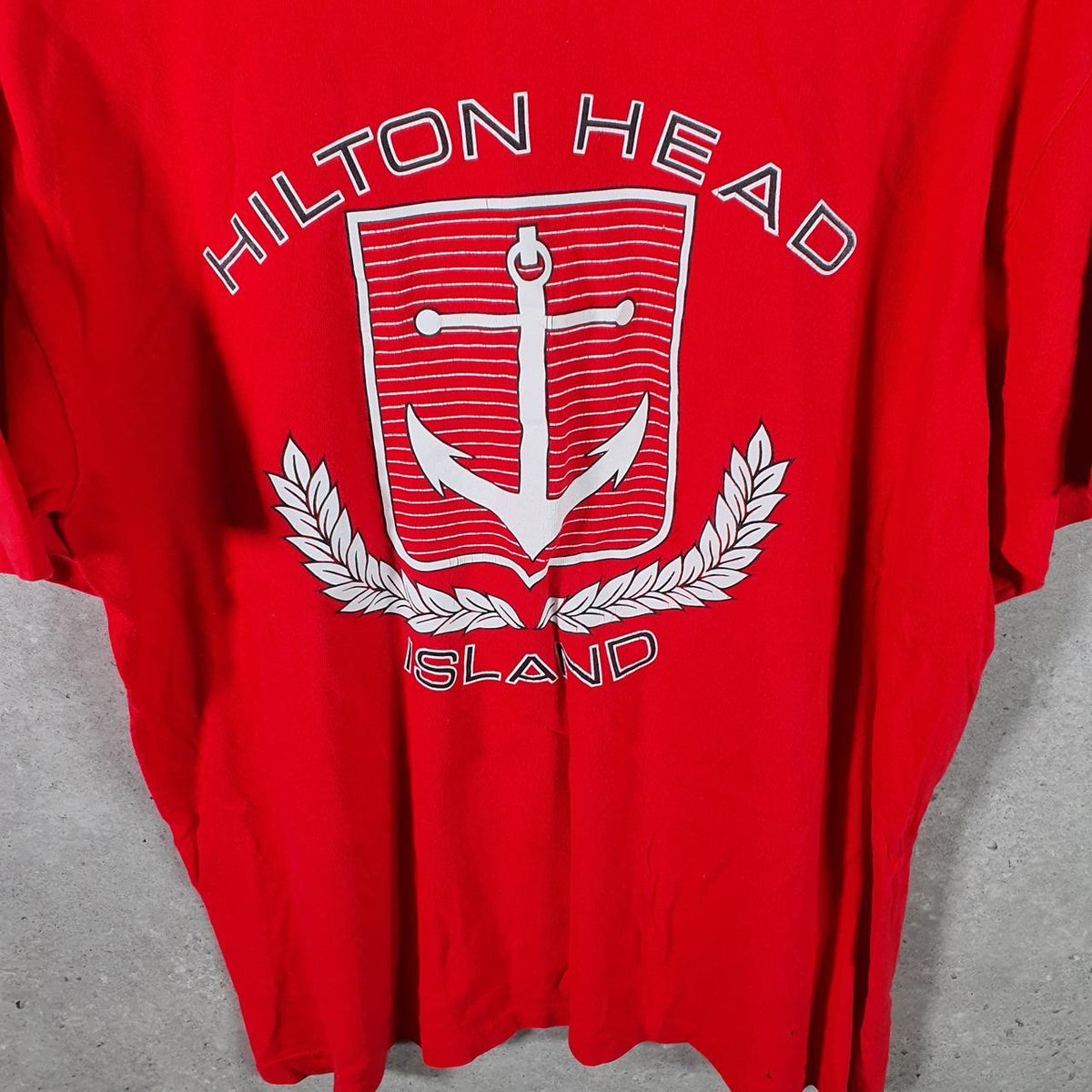 Vintage Hilton Head Island Graphic 90s USA Single Stitch T Shirt Men’s XL Red