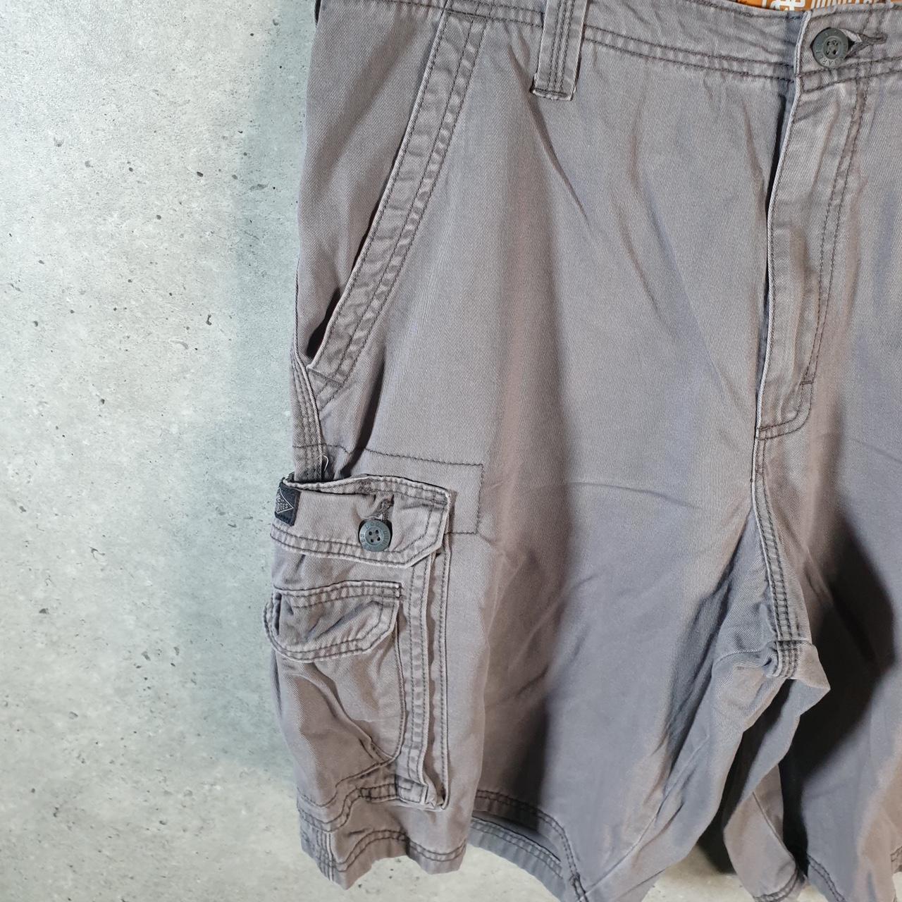 Vintage Lee Chino Shorts Jorts Cargo Mens W36 Grey Baggy Cotton