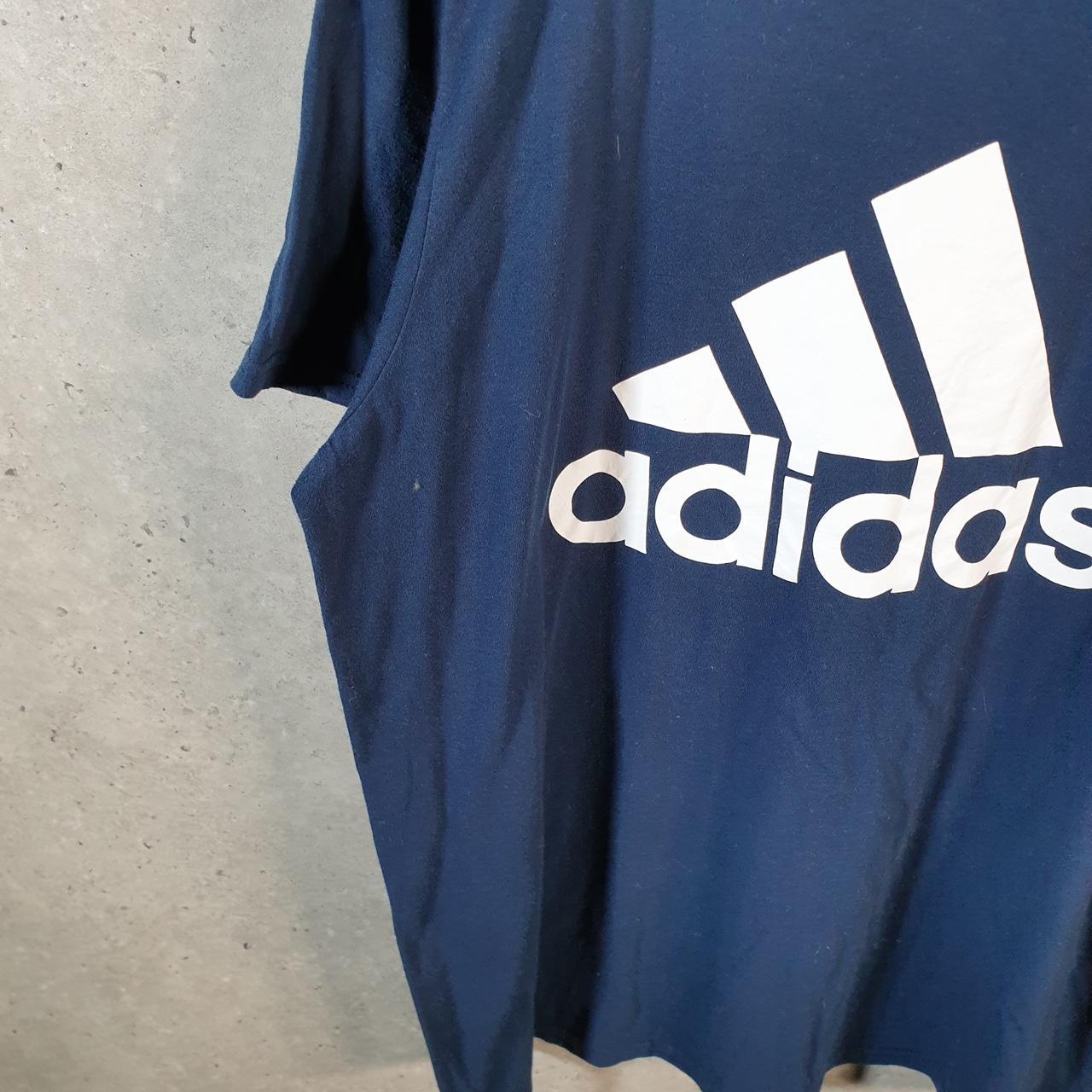 Vintage Adidas Go To Tee T Shirt Men’s XL Navy Blue Three Stripes Logo