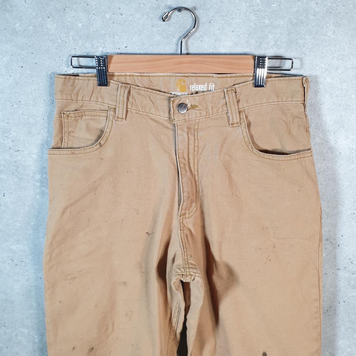 Vintage Carhartt Carpenter Trousers Mens W31 L32 Brown Relaxed Fit Workwear USA
