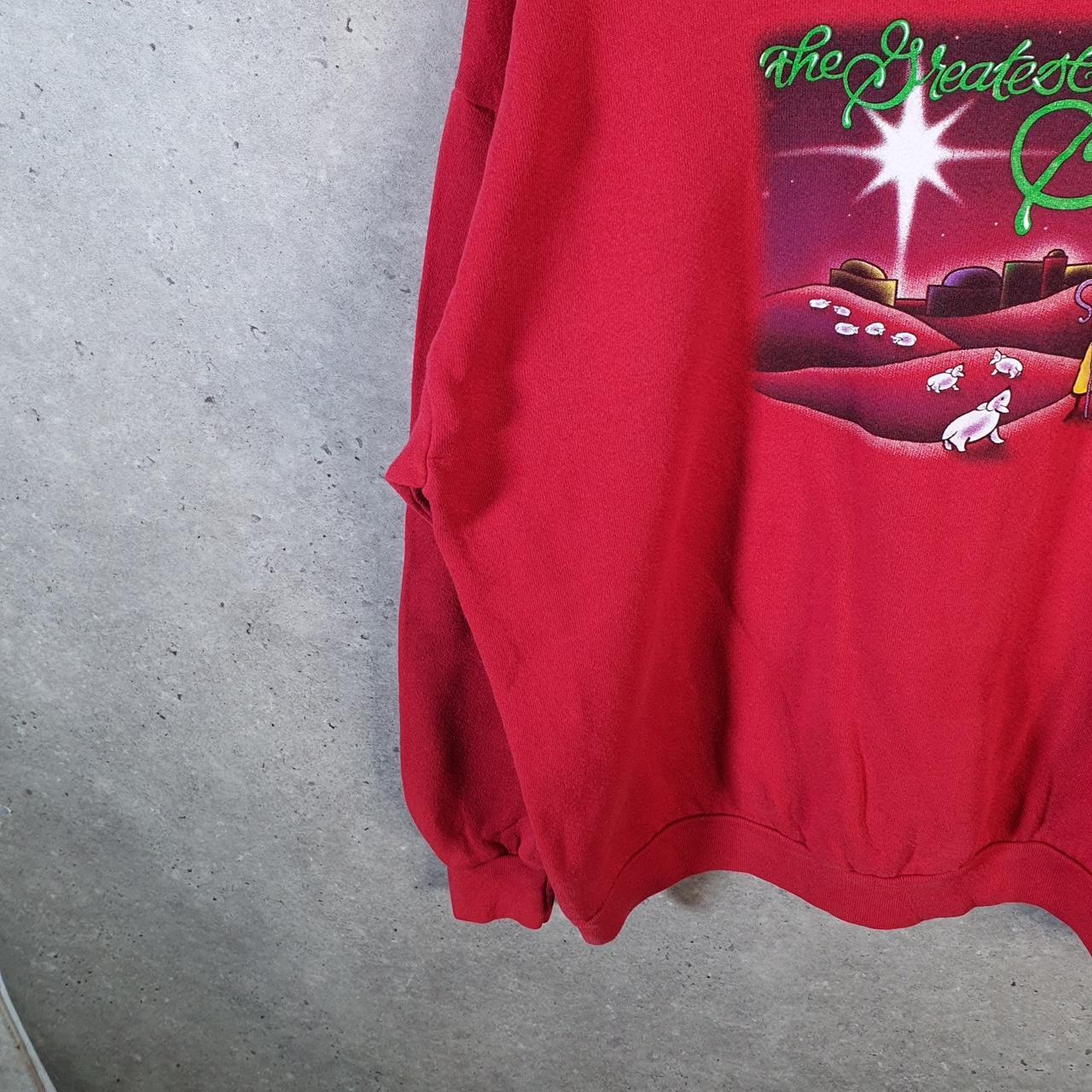Vintage Lee Cotton Blend 1999 Jesus Christmas Sweatshirt Men’s XL Red USA