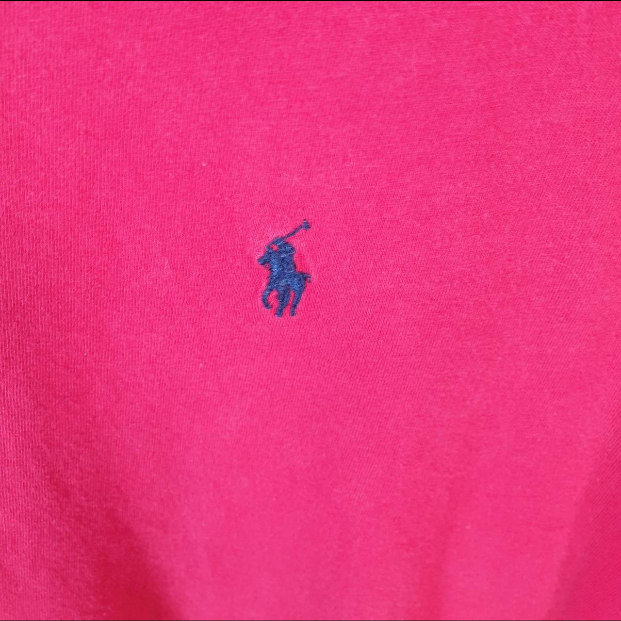 Vintage Ralph Lauren Polo T Shirt Womens XL Pink Embroidered Classic Fit Pony C9064