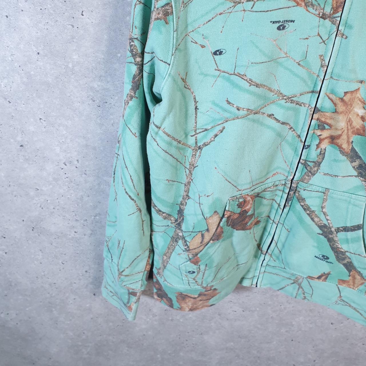 Vintage Rustic Ridge Camouflage Hoodie Womens Large Blue Hunting