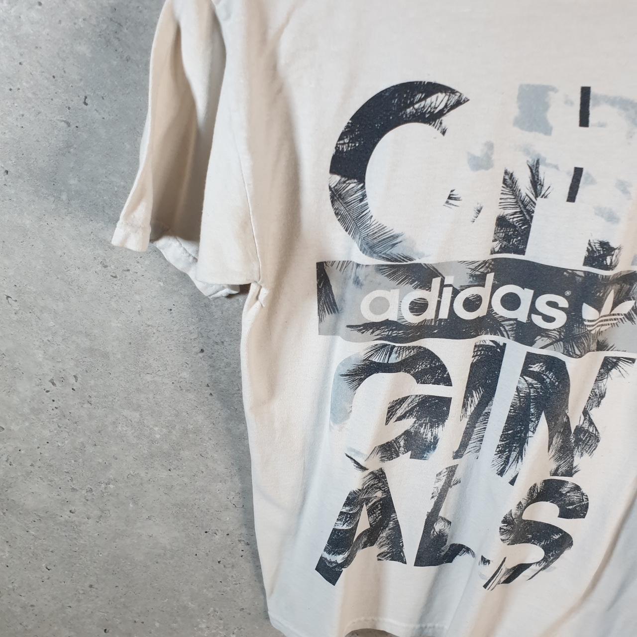 Vintage Adidas Spellout Trefoil Retro T Shirt Mens Small White Logo Athletic