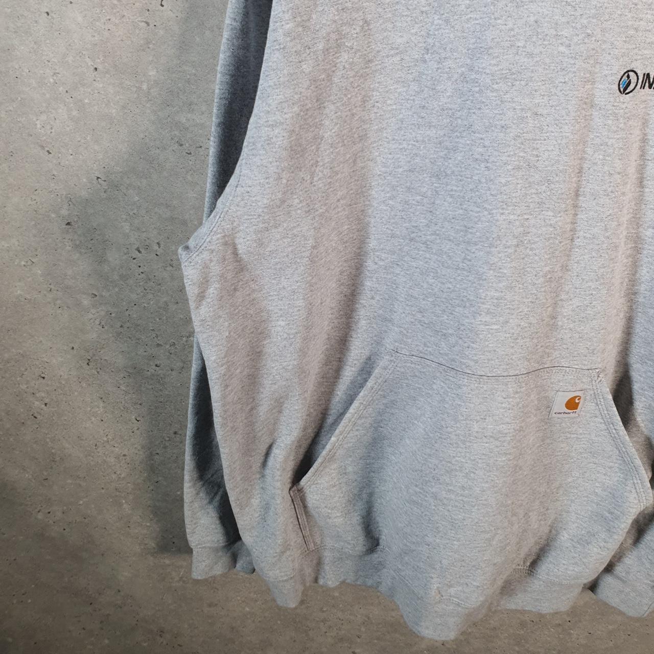 Vintage Carhartt Hoodie Men’s XL Grey Pullover Blank USA Loose Fit