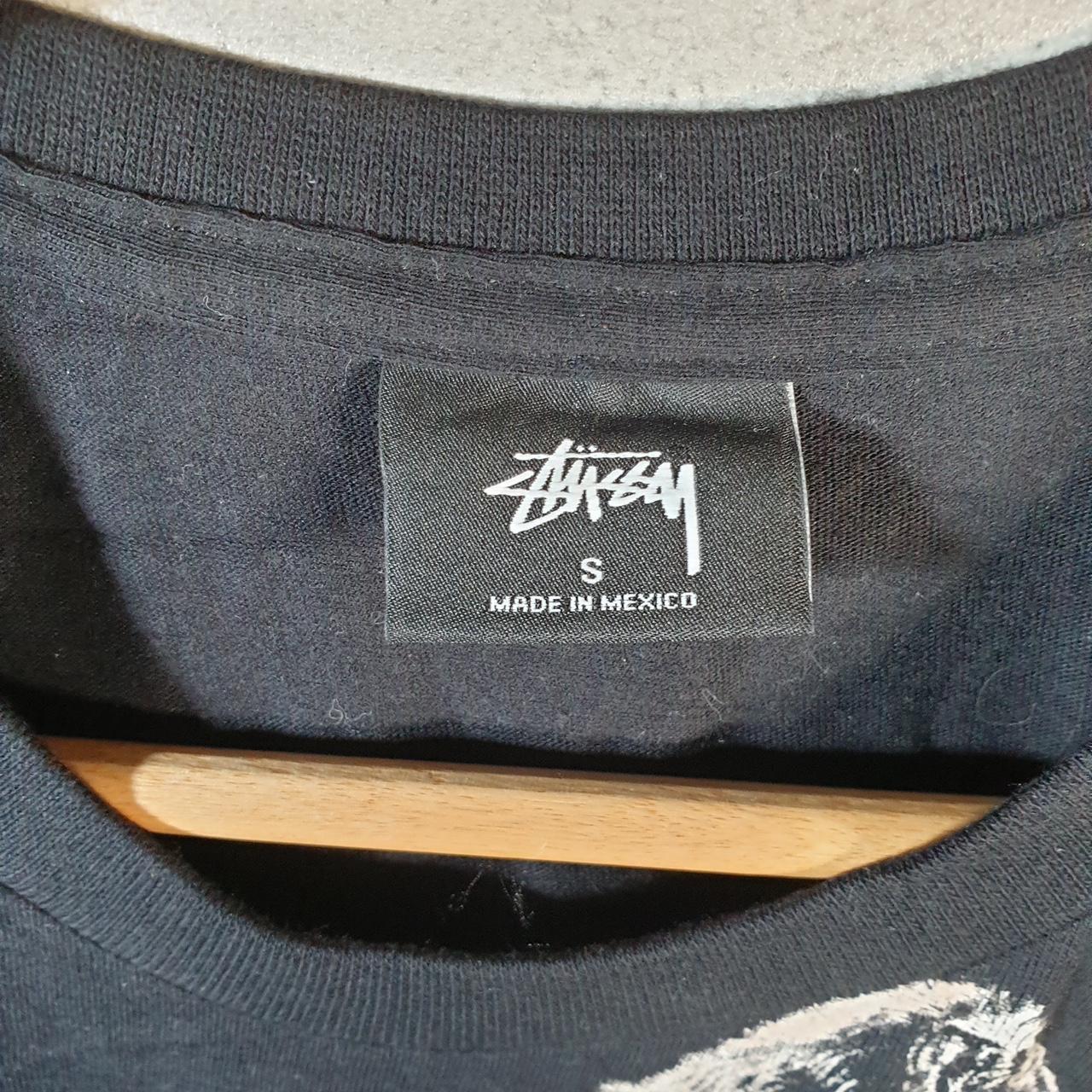Vintage Stussy Lion All Over Print AOP T Shirt Men’s Small Black Graphic Short Sleeve