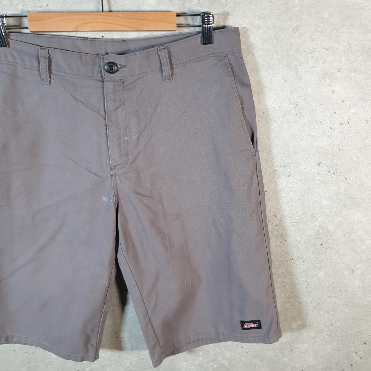 Vintage Dickies Baggy Chino Shorts Jorts Cargo Mens W34 Grey Relaxed Fit