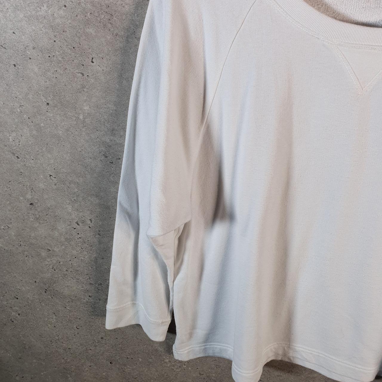 Vintage Ralph Lauren Polo Sweatshirt Womens Large White Embroidered Pullover Pony