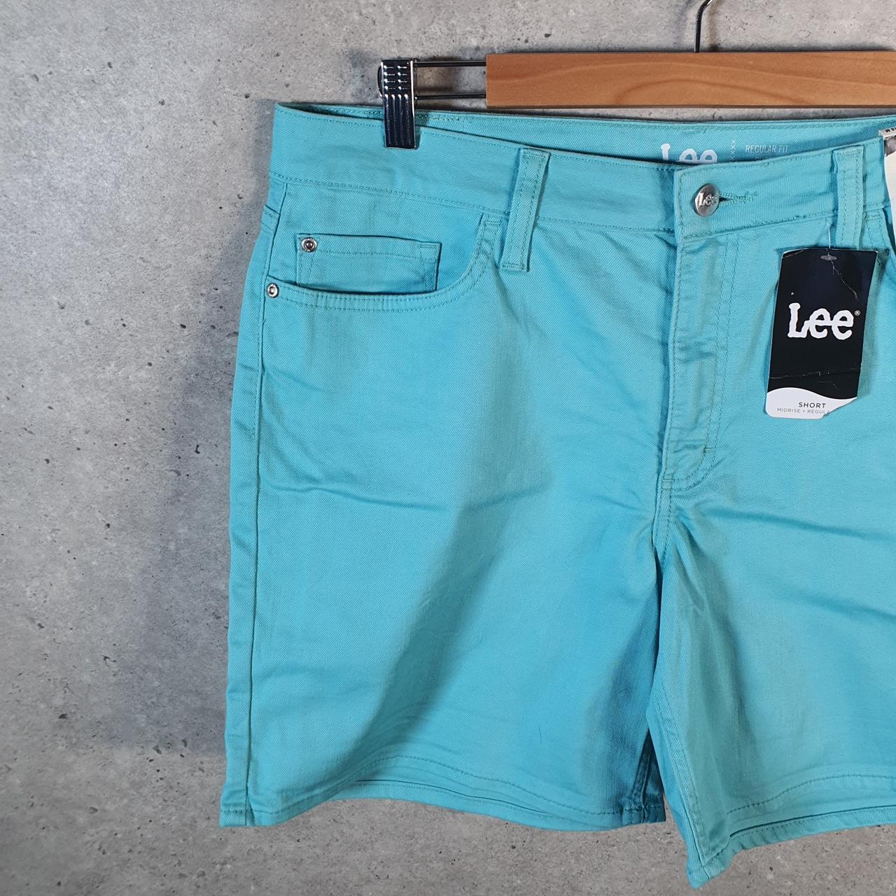 Vintage Lee Baggy Shorts Jorts Cargo Womens W36 Blue Relaxed Cargo
