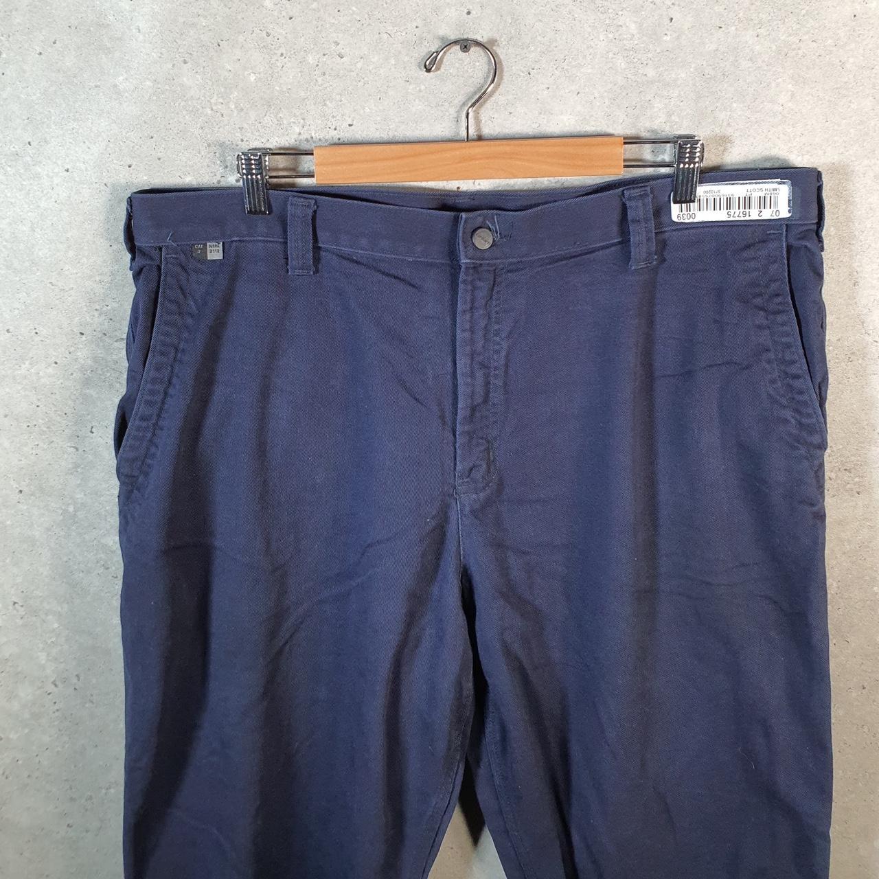 Vintage Carhartt FR Carpenter Trousers Mens W40 L30 Navy Blue Dungaree Fit Workwear USA