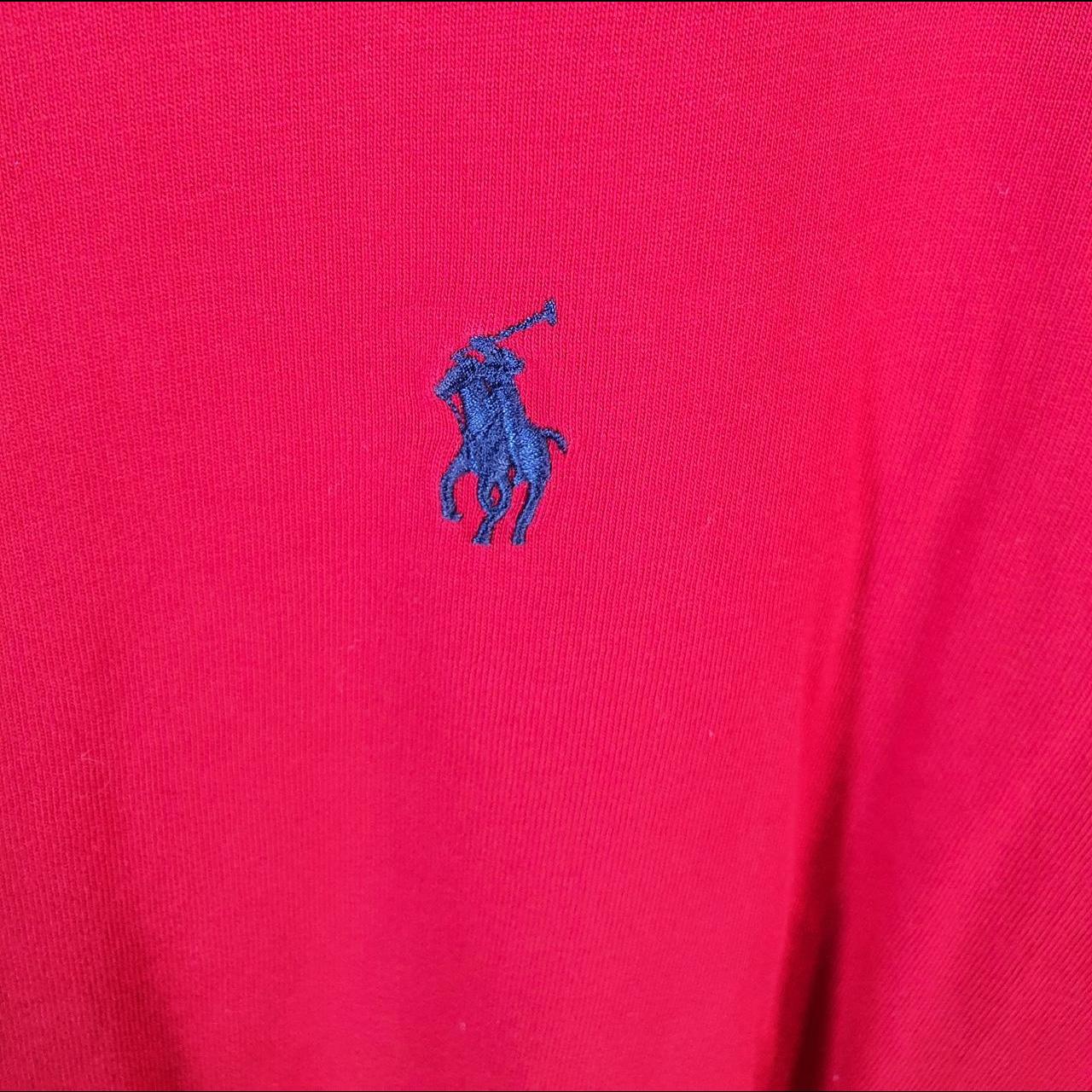 Vintage Ralph Lauren Polo Sport T Shirt Men’s Medium Red Classic Fit Embroidered Pony C8632