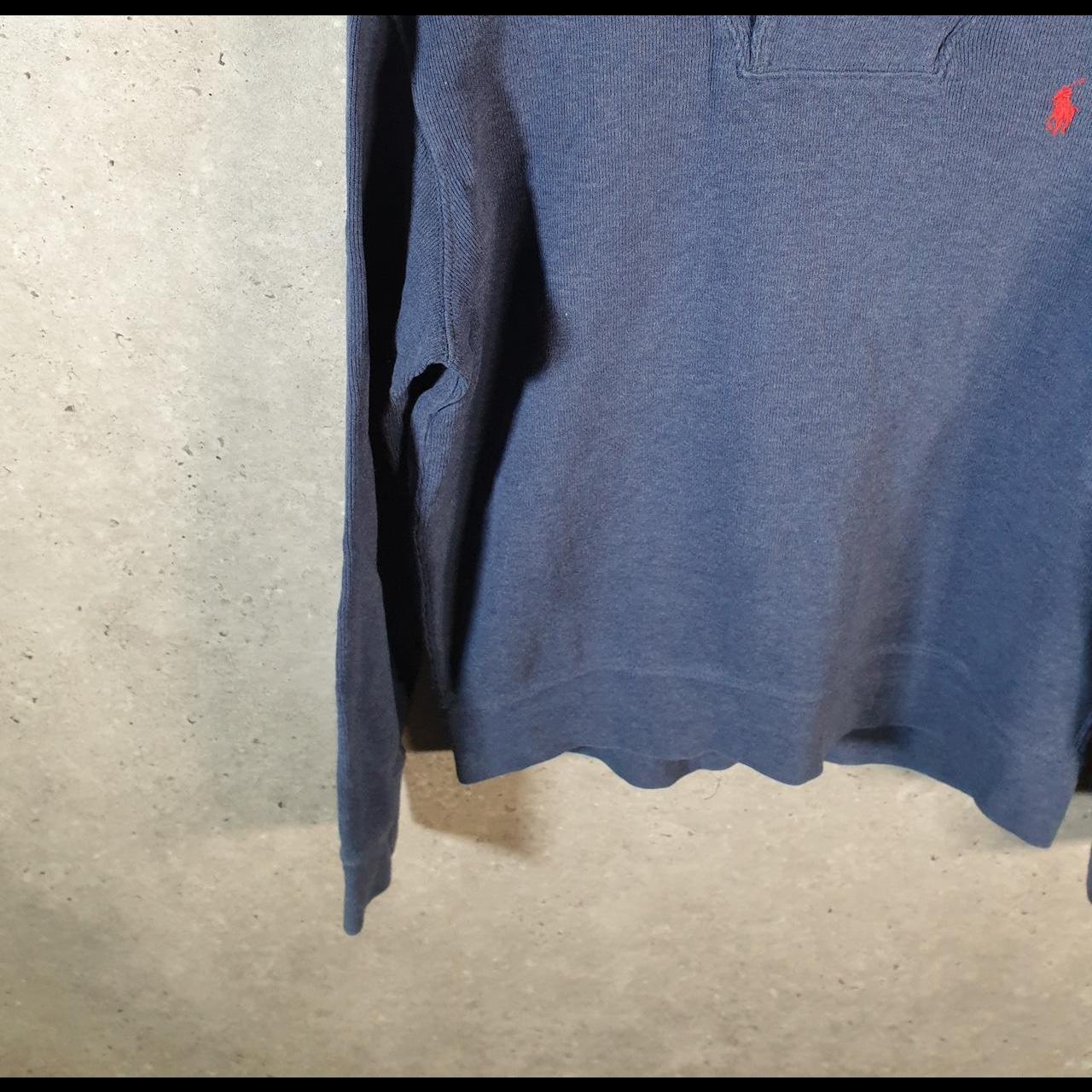 Vintage Ralph Lauren Polo 1/4 Button Sweatshirt Men’s Small Navy Blue Cotton Pullover Pony