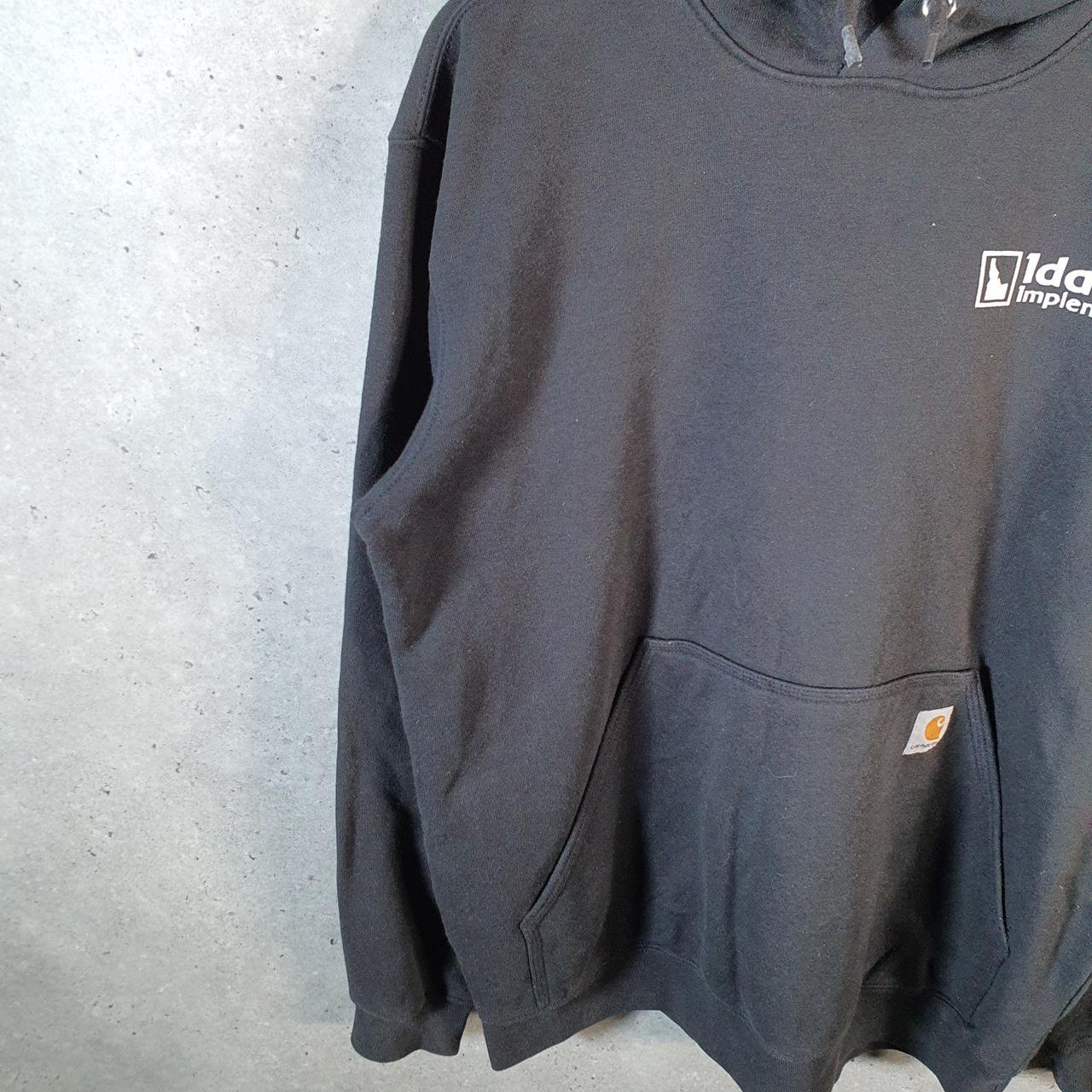 Vintage Carhartt Hoodie Men’s Medium Black Pullover Blank USA Original Fit