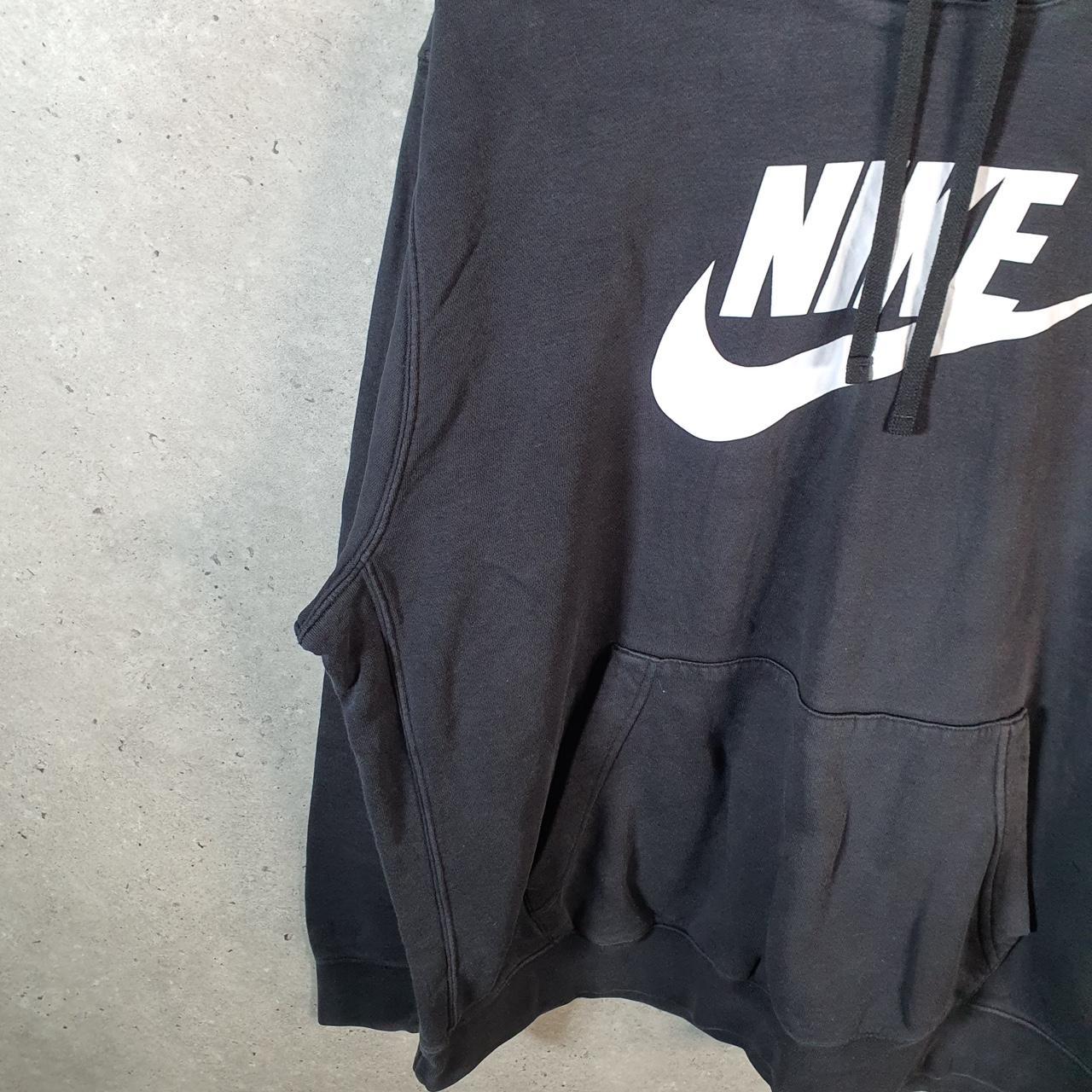 Vintage Nike Club Hoodie Men’s XL Black Swoosh Y2K Pullover Sweatshirt Logo