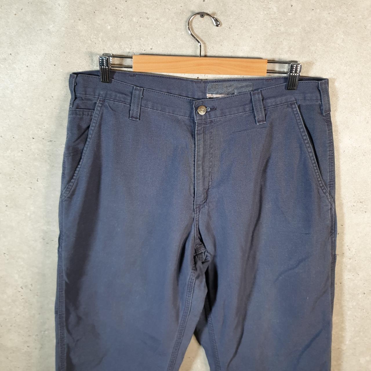 Vintage Carhartt Carpenter Trousers Mens W36 L28 Navy Blue Dungaree Fit Workwear USA