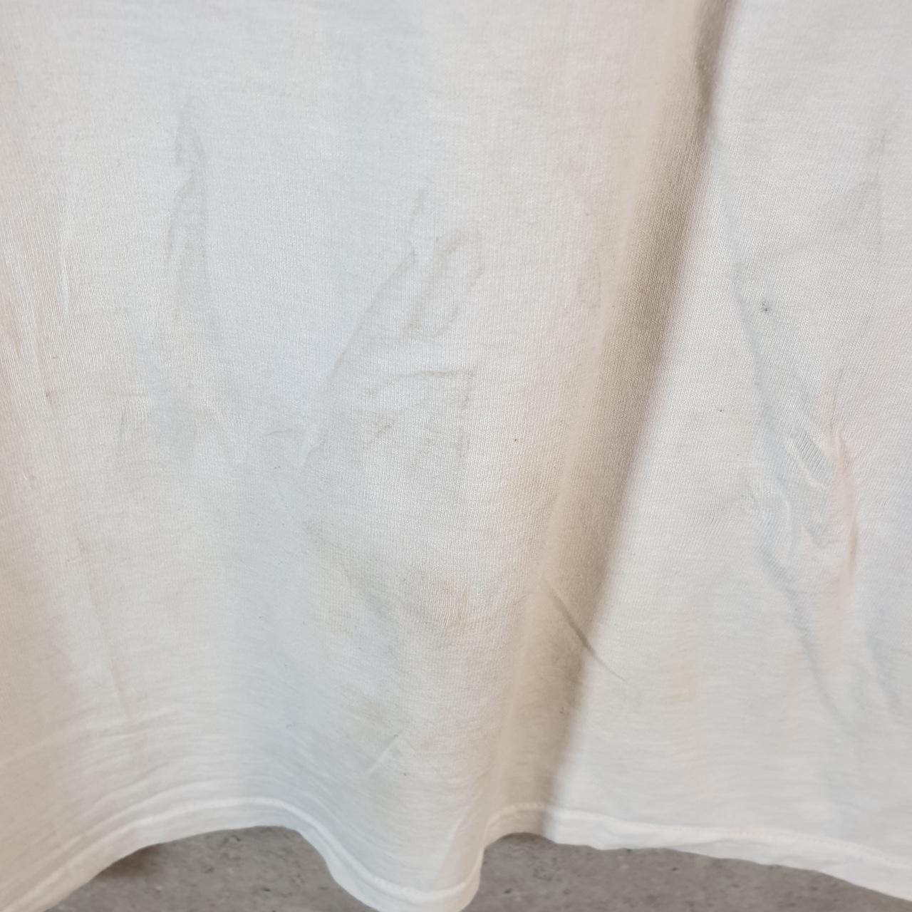 Vintage Champion Spellout T Shirt Men’s Small Slim White USA Athletic