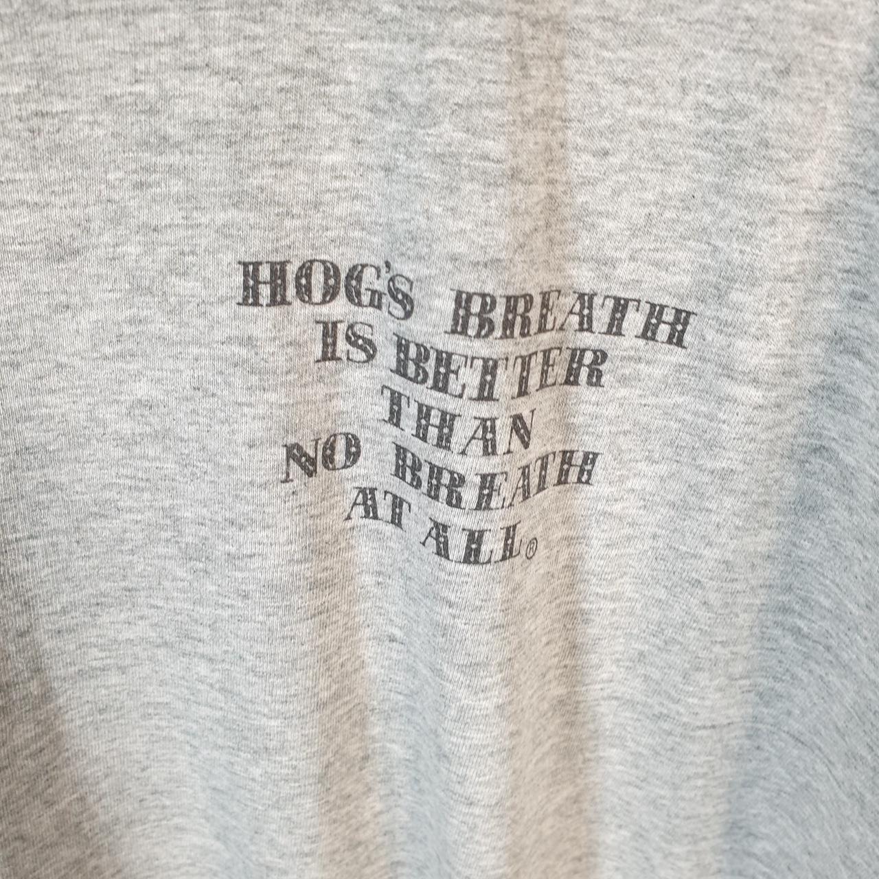 Vintage Fruit Of The Loom Hogs Breath Saloon 90s USA Single Stitch T Shirt Men’s Large Grey
