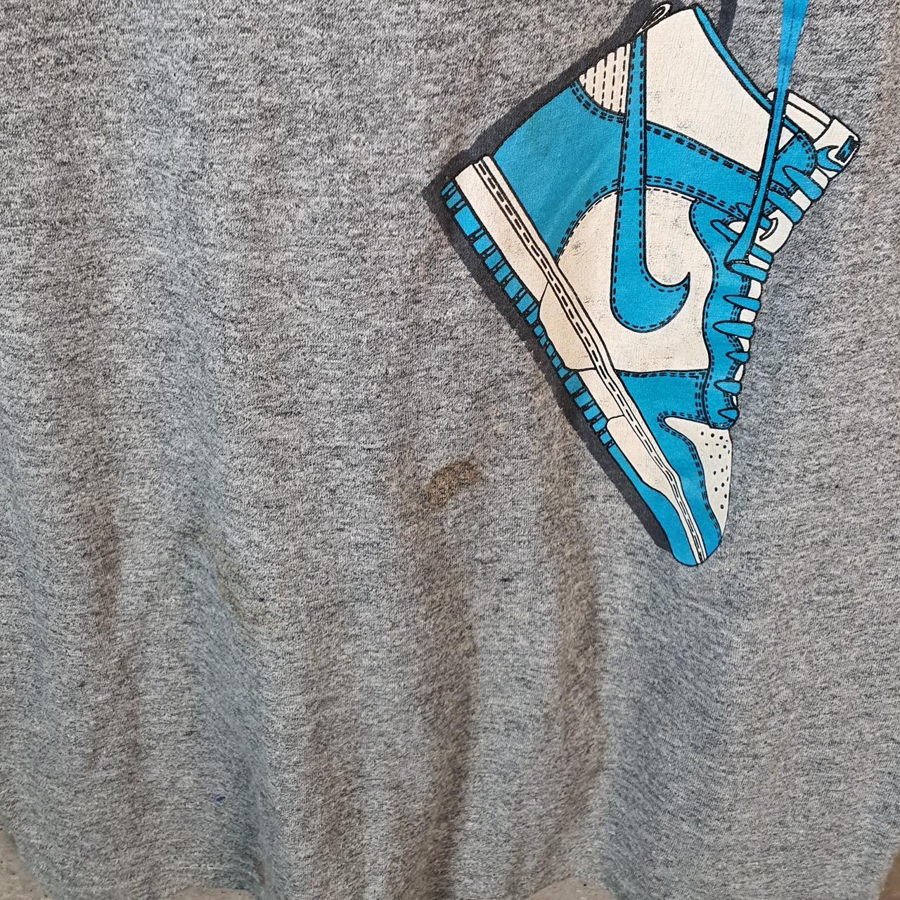 Jordan 1 High Chicago Bred Used 80s Nike T Shirt Vintage Rare Authentic Mens Small Grey