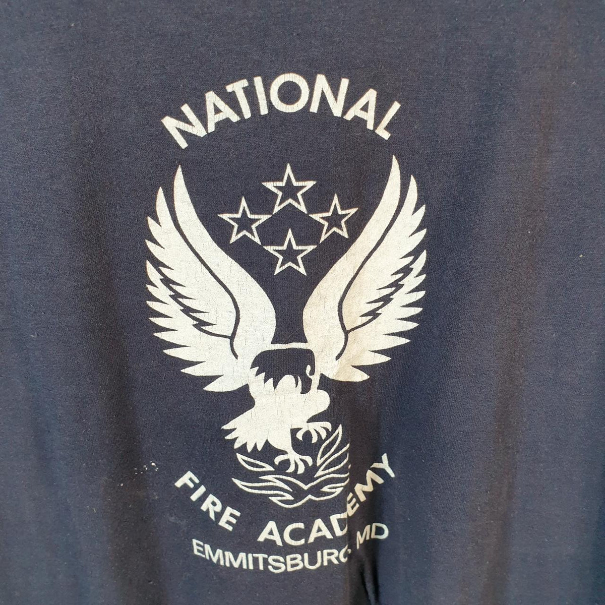 Vintage Sportswear Fire Academy Emmitsburgh USA Single Stitch T Shirt Men’s Medium Blue
