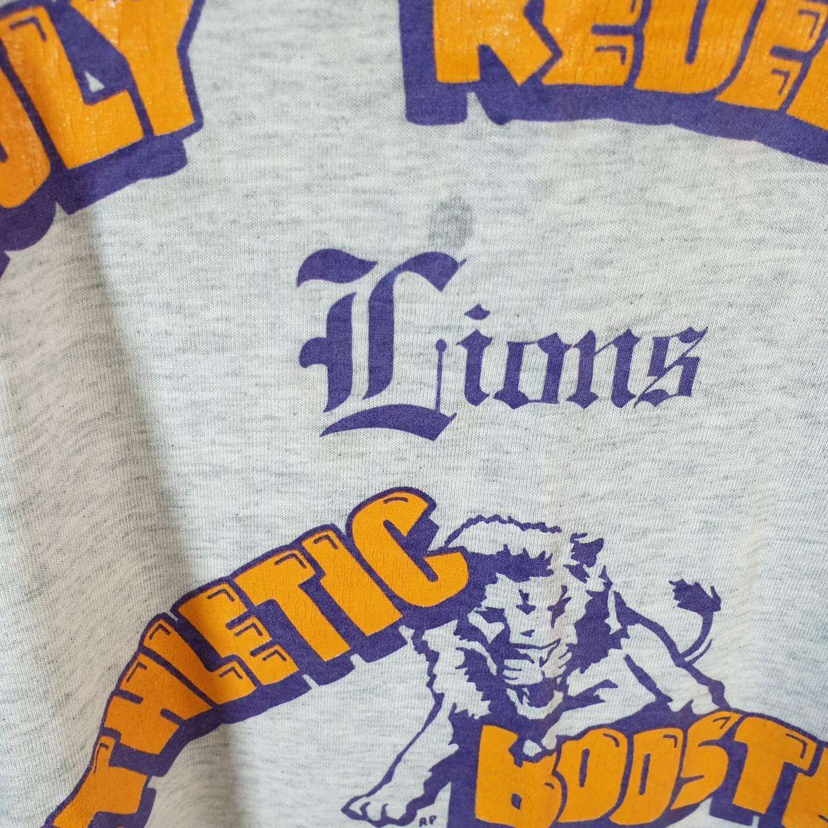 Vintage Screen Stars Best Holy Redeemer Lions USA Single Stitch T Shirt Men’s XL Grey Big Fish Vintage