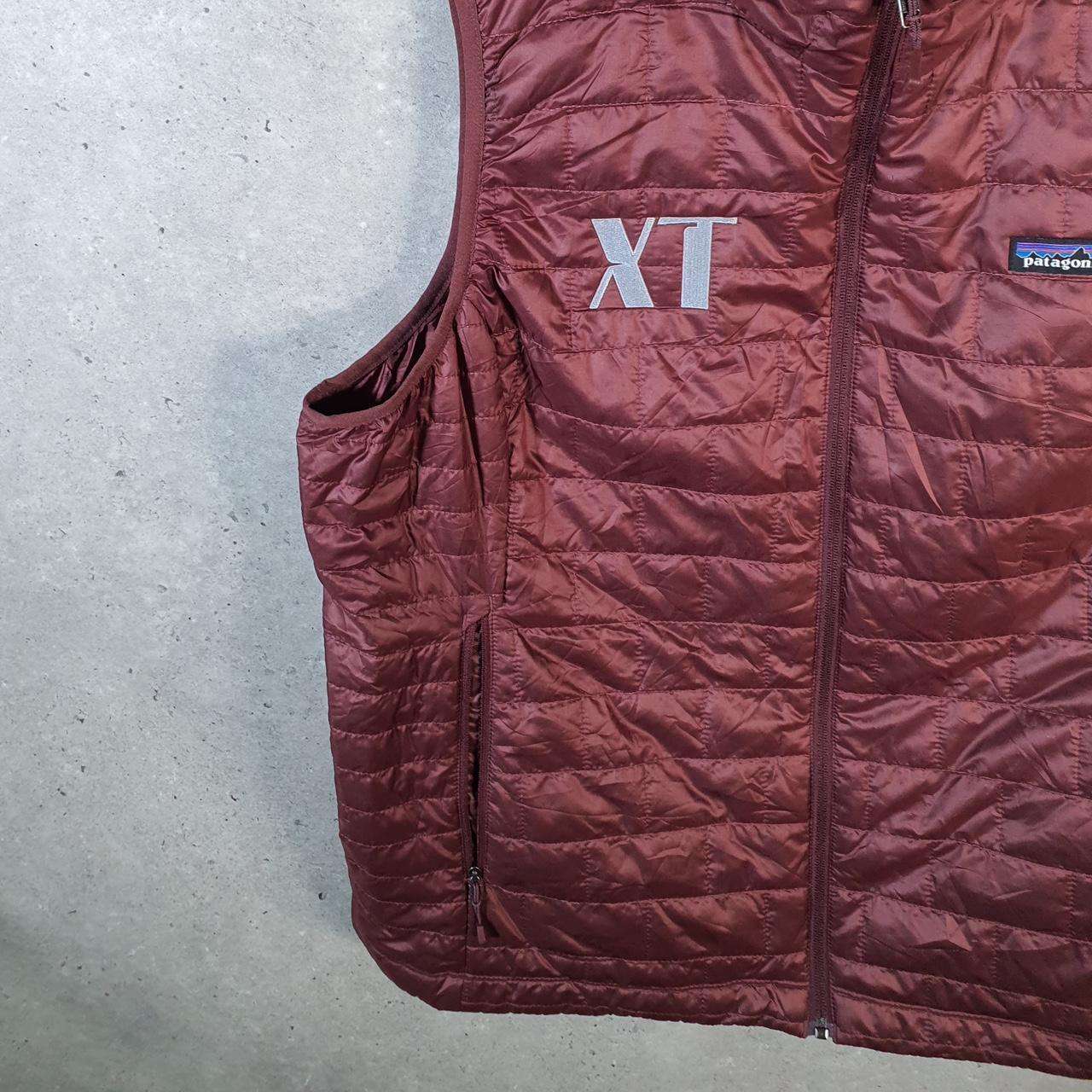 Vintage Patagonia Nano Puffer Gilet Vest Jacket Womens 2XL Burgundy Red Full Zip Lightweight Big Fish Vintage