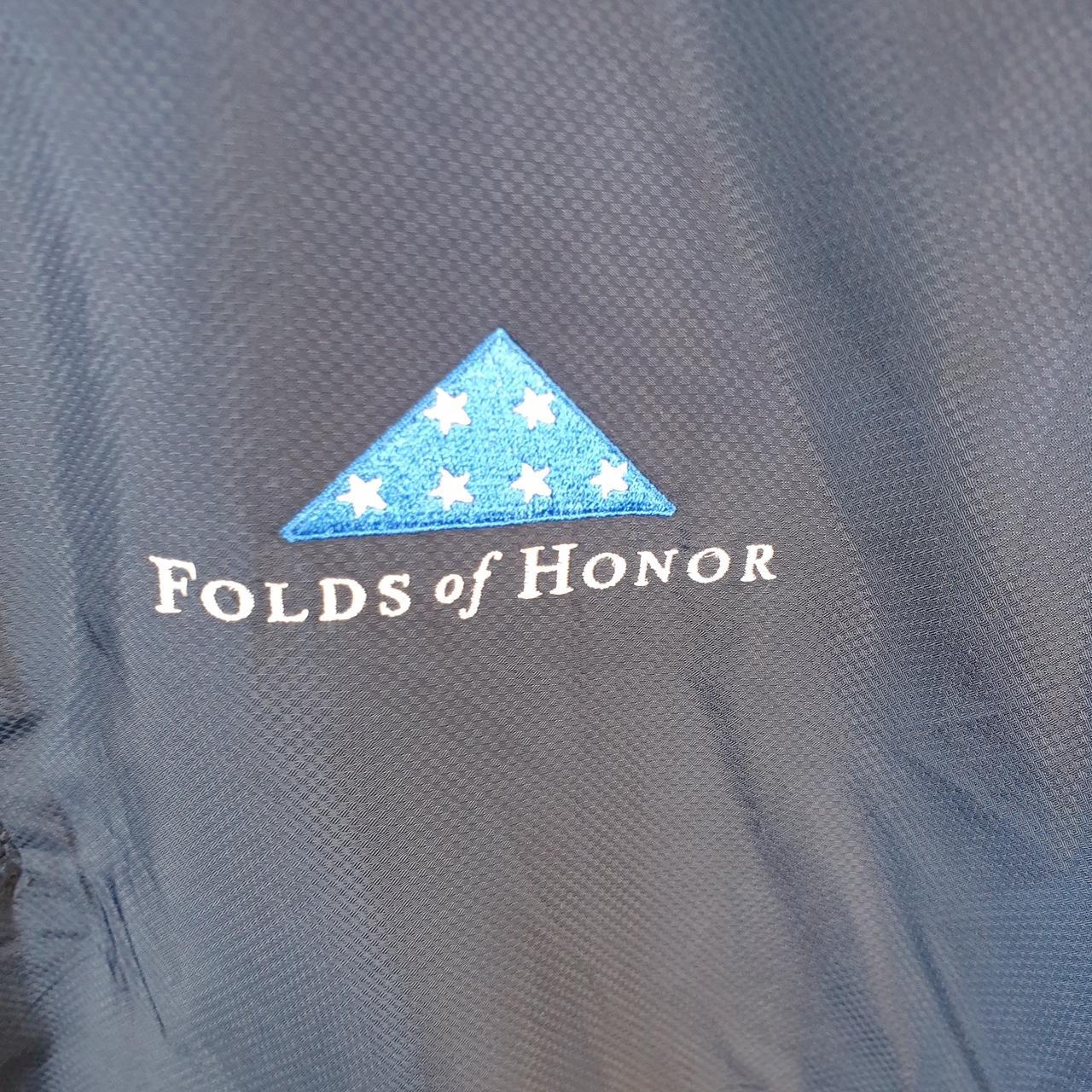 Adidas Short Sleeve Golf Track Jacket Mens Large Blue Folds Of Honour Athletic Full Zip