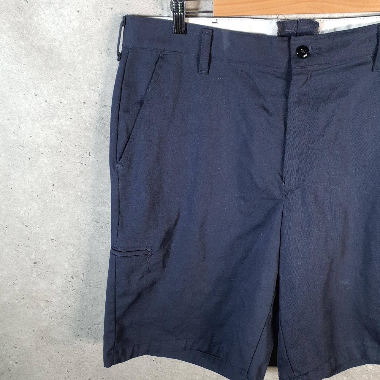 Vintage Red Kap Golf Chino Shorts Jorts Cargo Men’s W38 Navy Blue Baggy Cotton