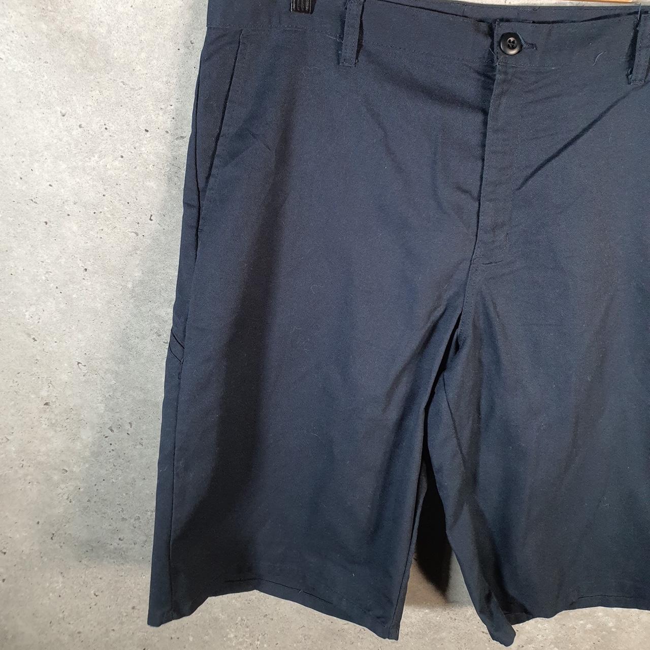 Vintage Dickies Baggy Chino Shorts Jorts Cargo Mens W38 Navy Blue Regular Fit