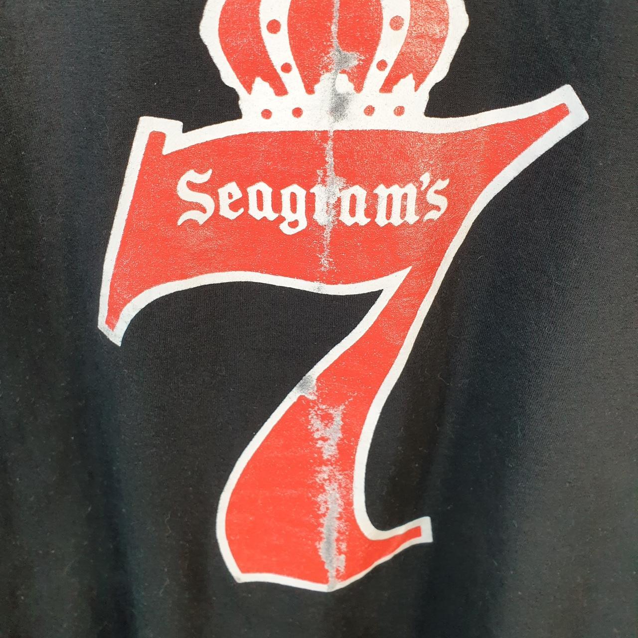 Vintage Hanes Seagrams Crown 90s USA Single Stitch T Shirt Men’s XL Black