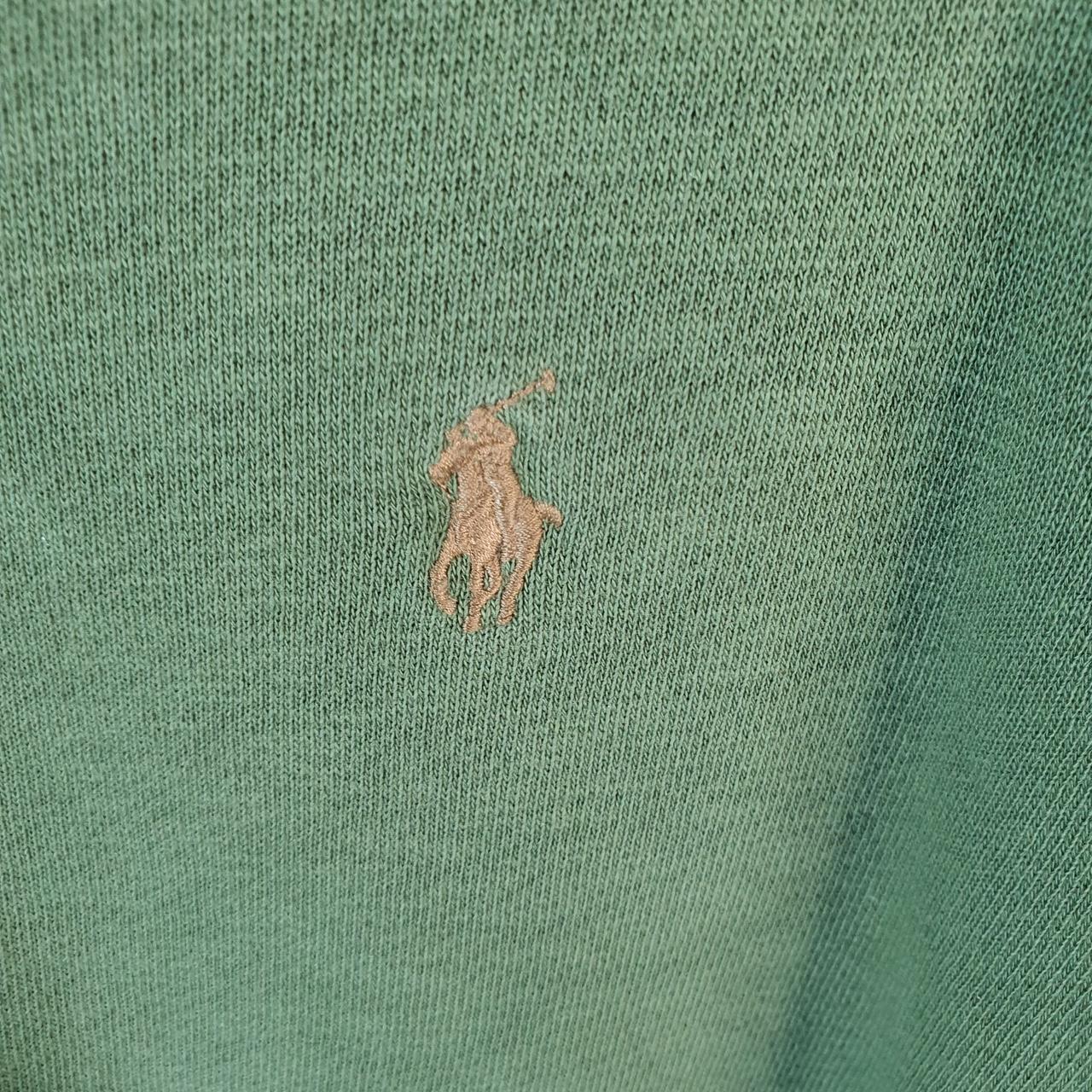 Vintage Ralph Lauren Polo Sweatshirt Men’s Large Green Boxy Baggy Pullover Pony