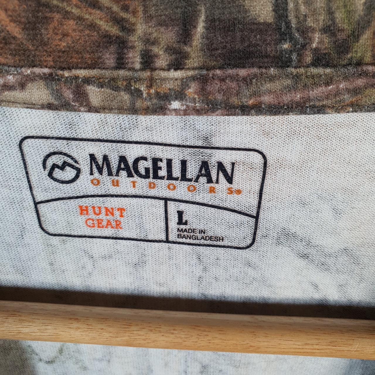 Vintage Magellan Hunt Gear RealTree Camoflauge T Shirt Mens Large Camo Short Sleeve