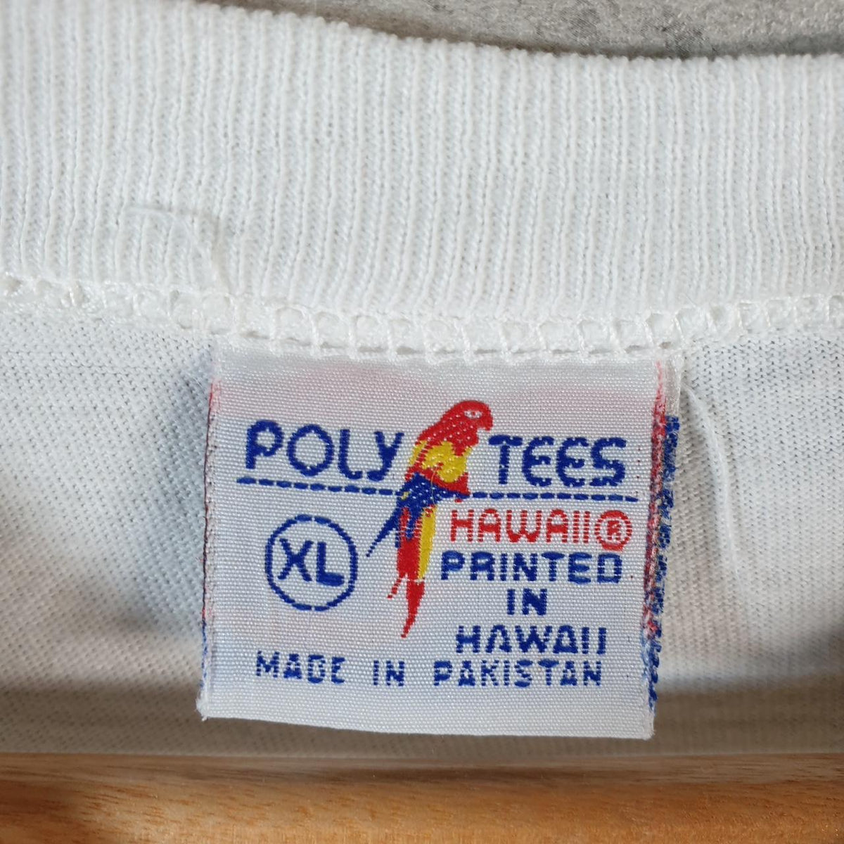 Vintage Poly Tees Hawaiian Islands 1992 USA Single Stitch T Shirt Men’s XL White