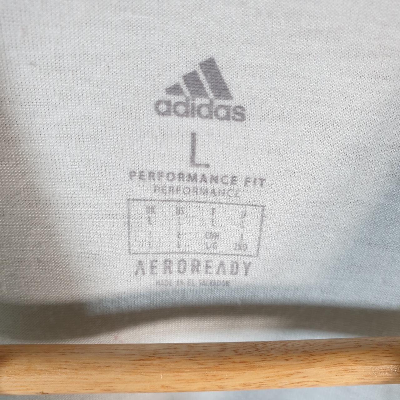 Vintage Adidas Aeroready T Shirt Shirt Men’s Large Grey Three Stripes Logo Athletic C9924