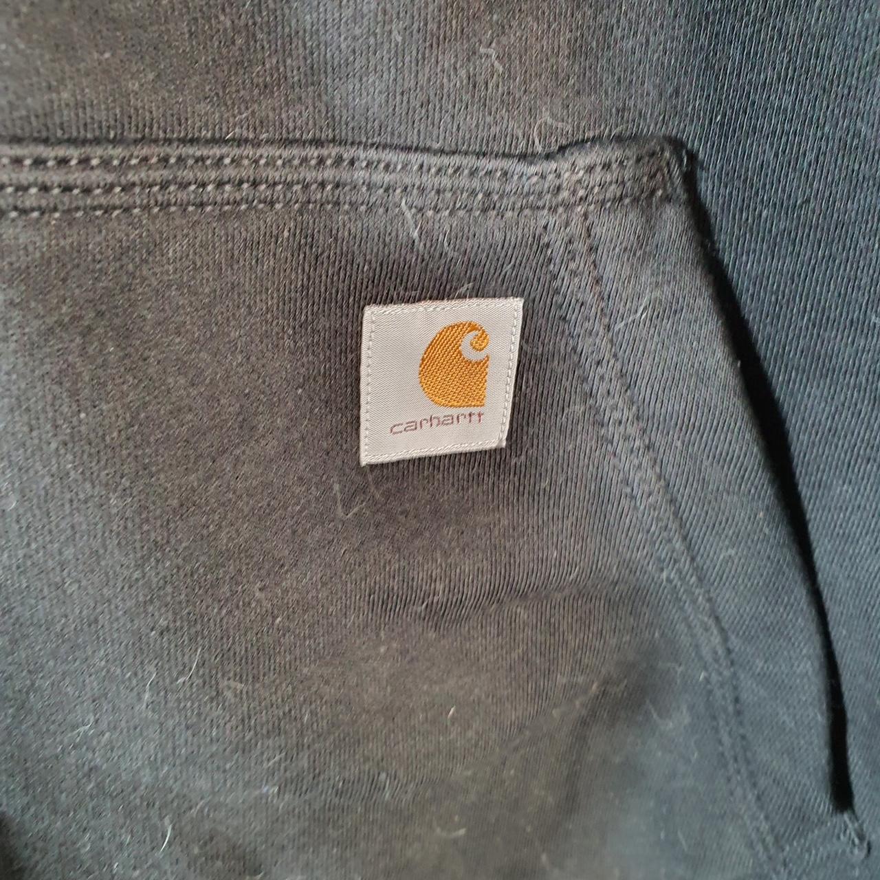 Vintage Carhartt Hoodie Womens XL Black Full Zip Blank USA Original Fit