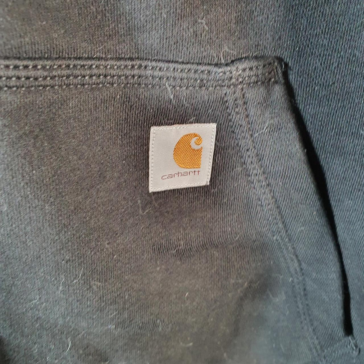Vintage Carhartt Hoodie Womens XL Black Full Zip Blank USA Original Fit