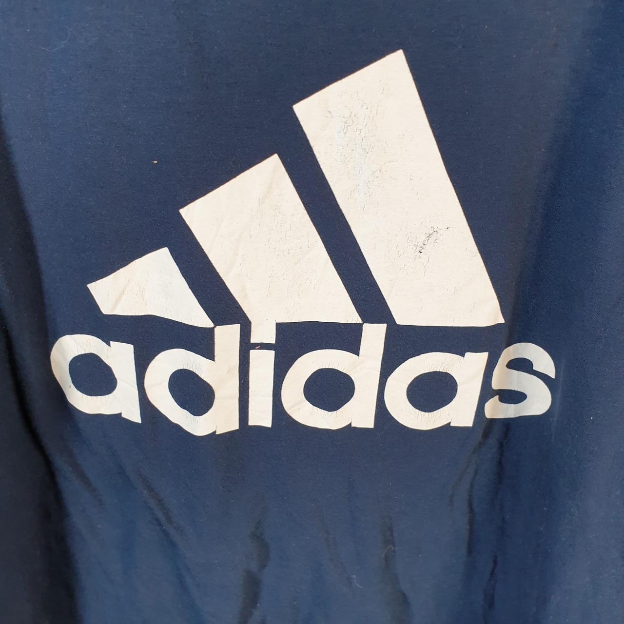 Vintage Adidas Go To Performance Tee T Shirt Men’s XL Navy Blue Three Stripes Athletic