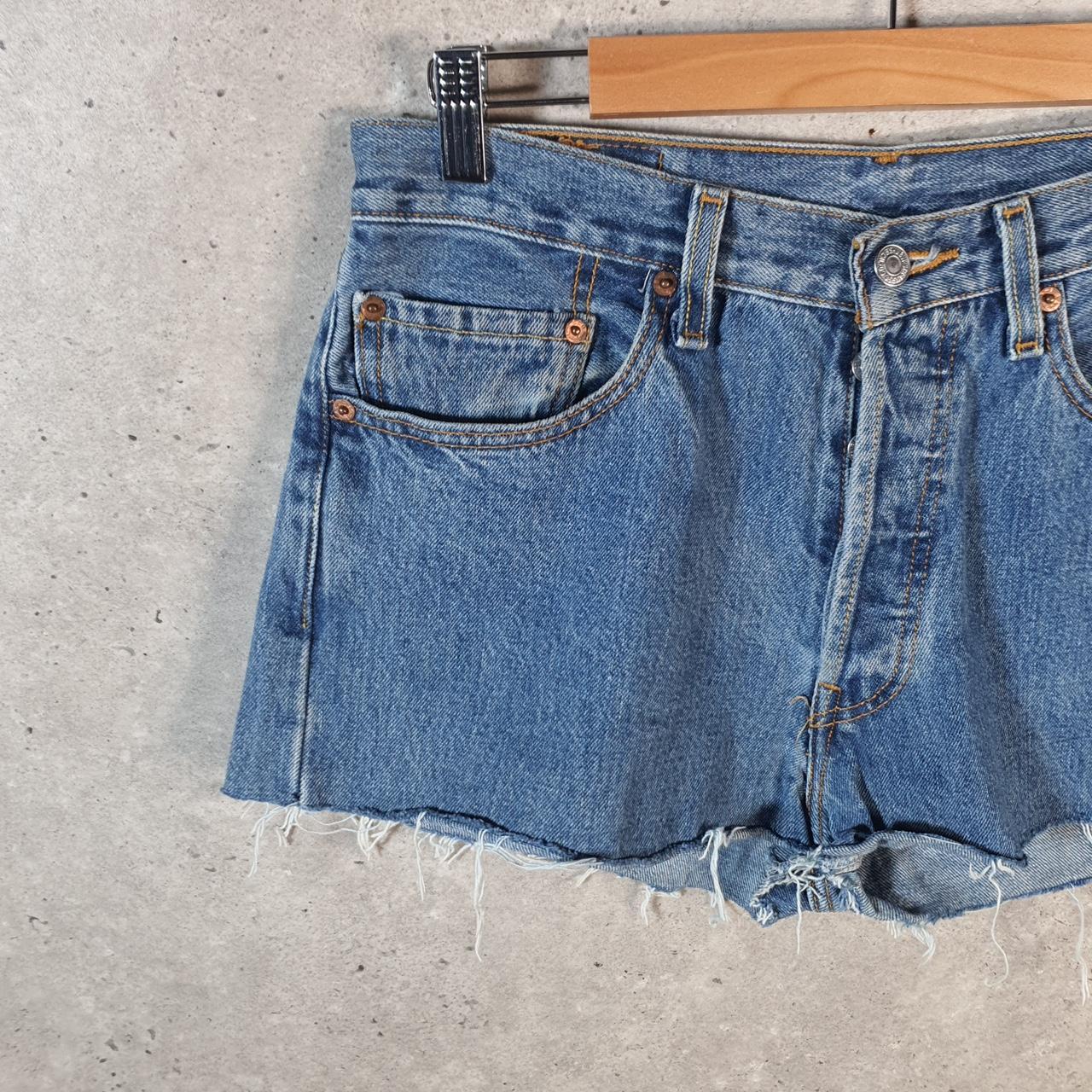 Vintage Levi’s 501 Baggy Shorts Jorts Cargo Womens W32 Blue Relaxed Denim