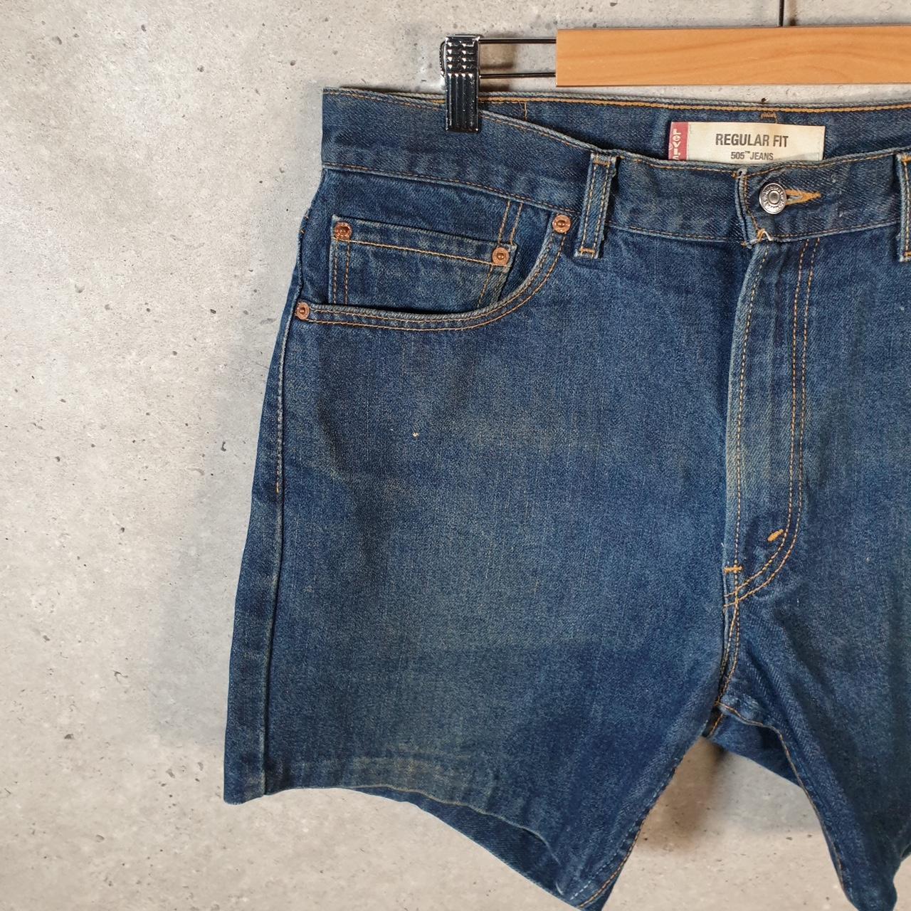 Vintage Levi’s 505 Baggy Shorts Jorts Cargo Mens W36 Blue Relaxed Denim