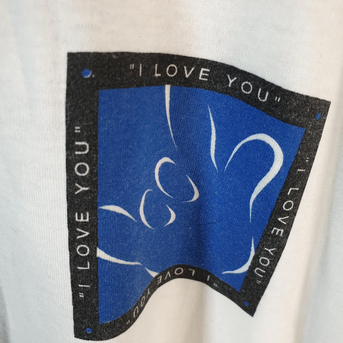Vintage Platinum Plus I Love You 90s USA Single Stitch T Shirt Men’s 3XL White