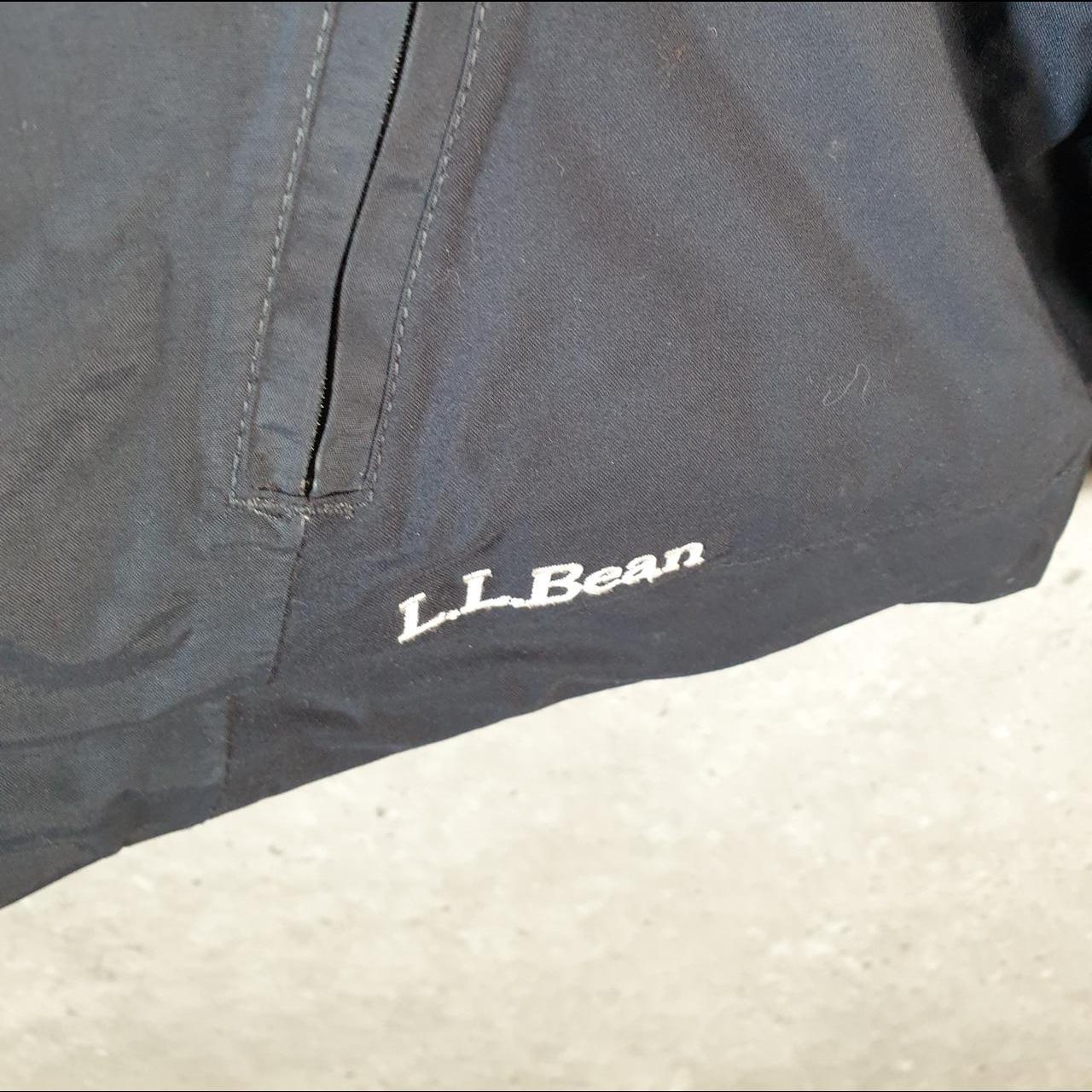Vintage L.L. Bean Primaloft Nylon Jacket Womens XL Black Hooded Waterproof