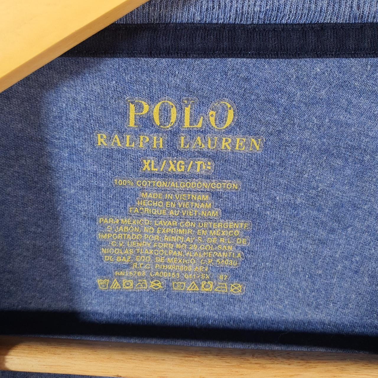 Vintage Ralph Lauren Polo T Shirt Men’s XL Blue Embroidered Pony Classic Fit C9113