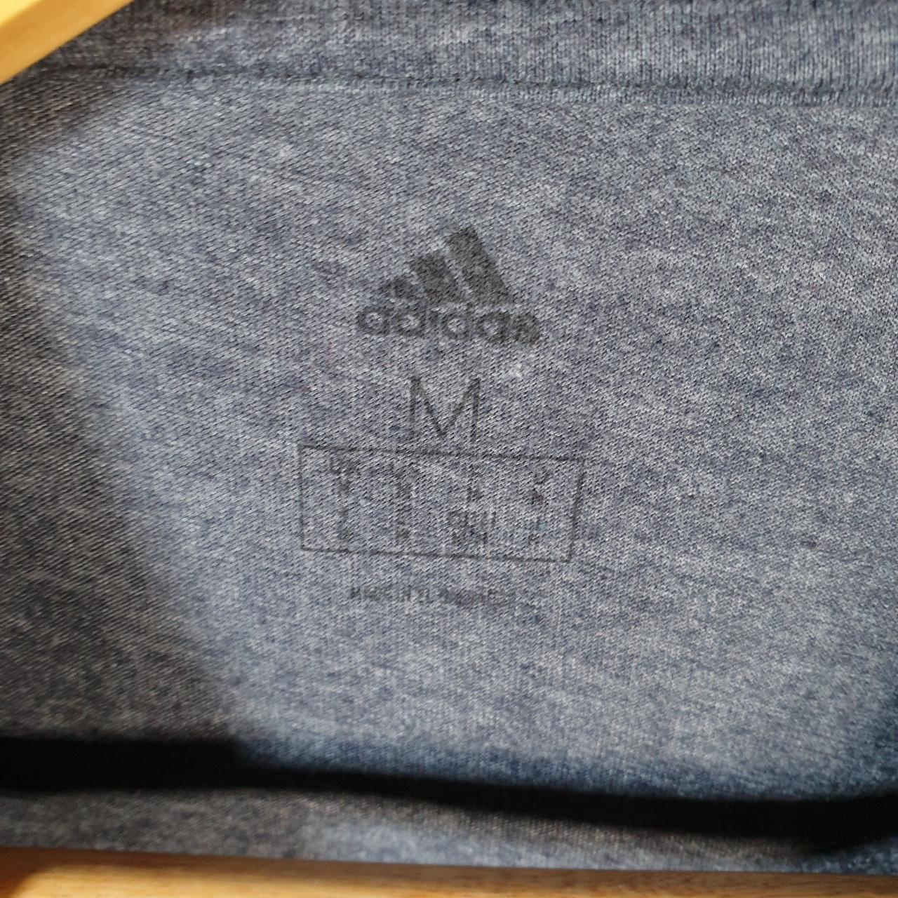 Vintage Adidas Spellout T Shirt Shirt Men’s Medium Grey Three Stripes Logo Athletic C9702