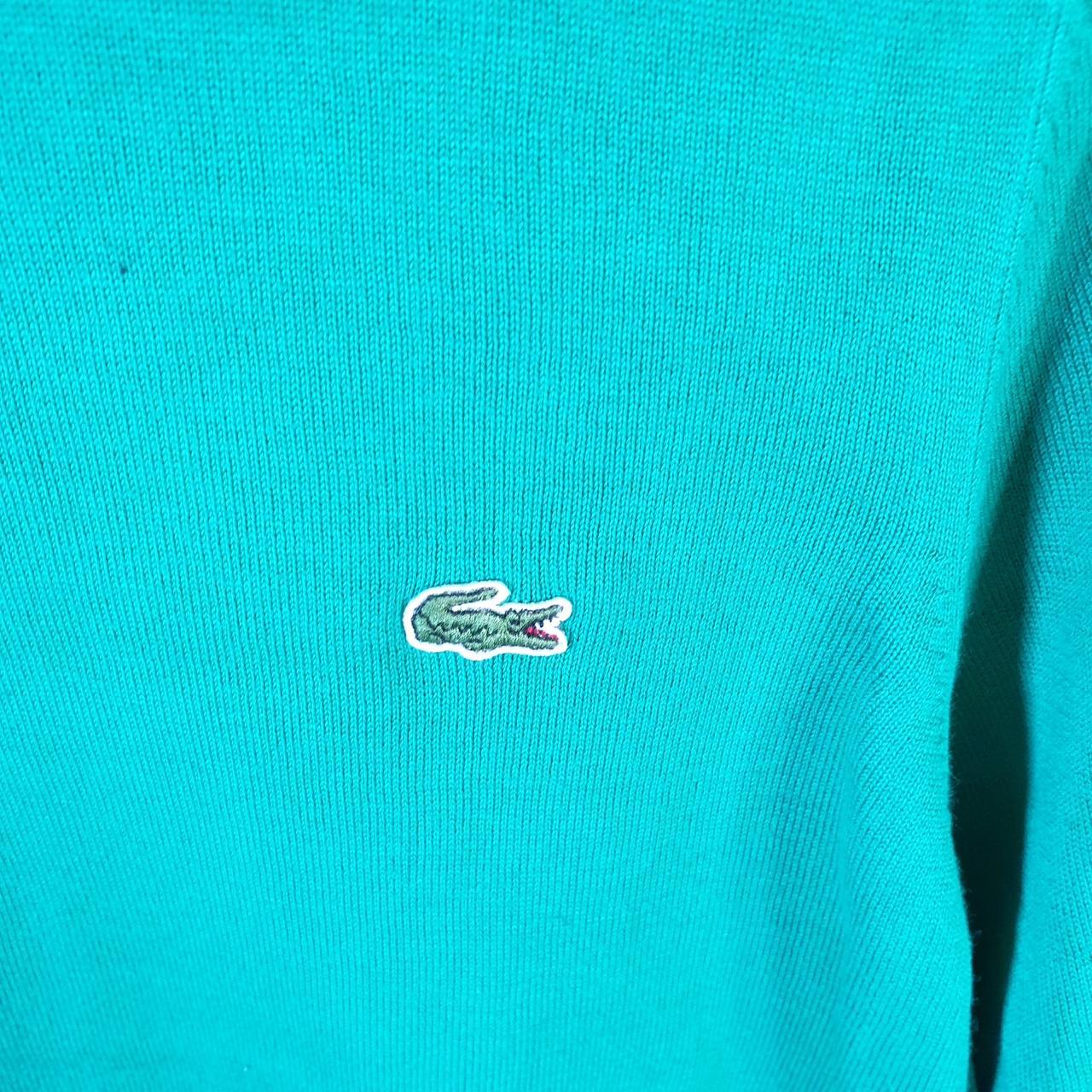 Vintage Lacoste Sweatshirt Men’s XS Green Pullover Logo Y2K Jumper Logo Casual