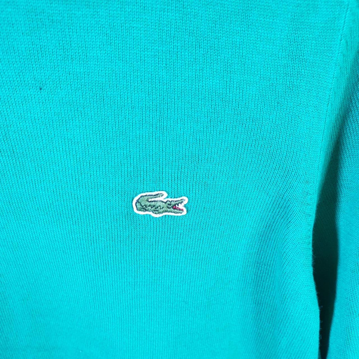 Vintage Lacoste Sweatshirt Men’s XS Green Pullover Logo Y2K Jumper Logo Casual