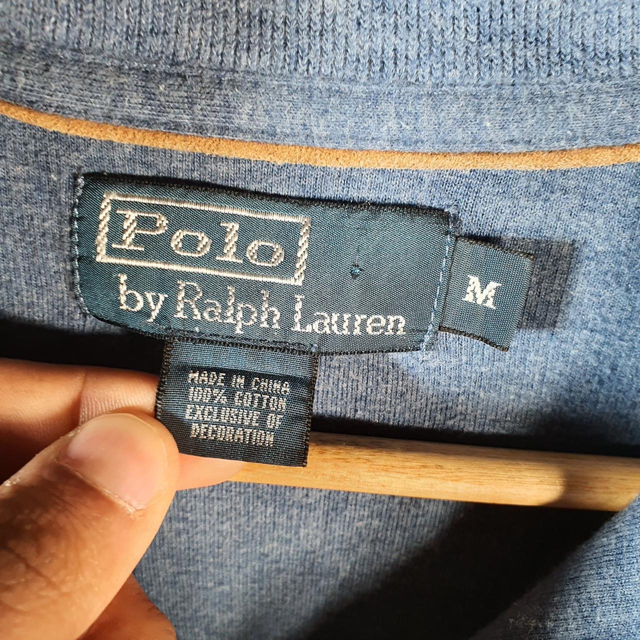 Vintage Ralph Lauren Polo 1/4 Zip Sweatshirt Men’s Medium Blue Pullover Pony C8830